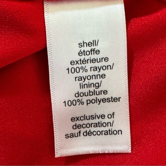 Maurices Dress Red Floral Skater Lined Crinkle Fabric Tie Back Sleeveless Large - Picture 10 of 11